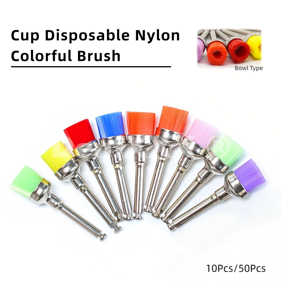 Art Craft Material - Bowl Nylon Polishing Brushes, Colorful, Latch