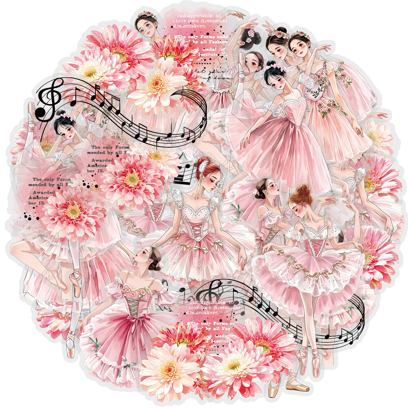 Art Craft Journals - Etori Life 30Pcs Pink Tone Ballet