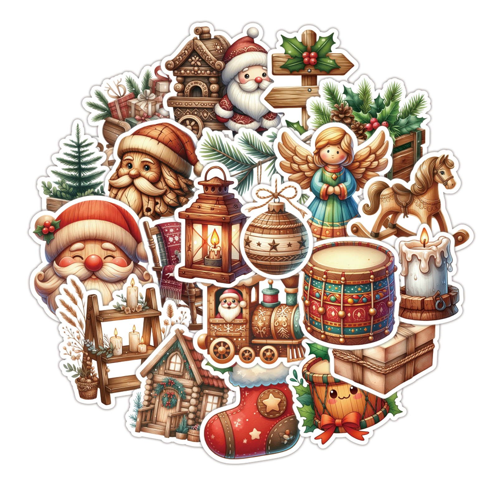 Art Craft Winter - 50PCS Winter Christmas Theme Stickers DIY