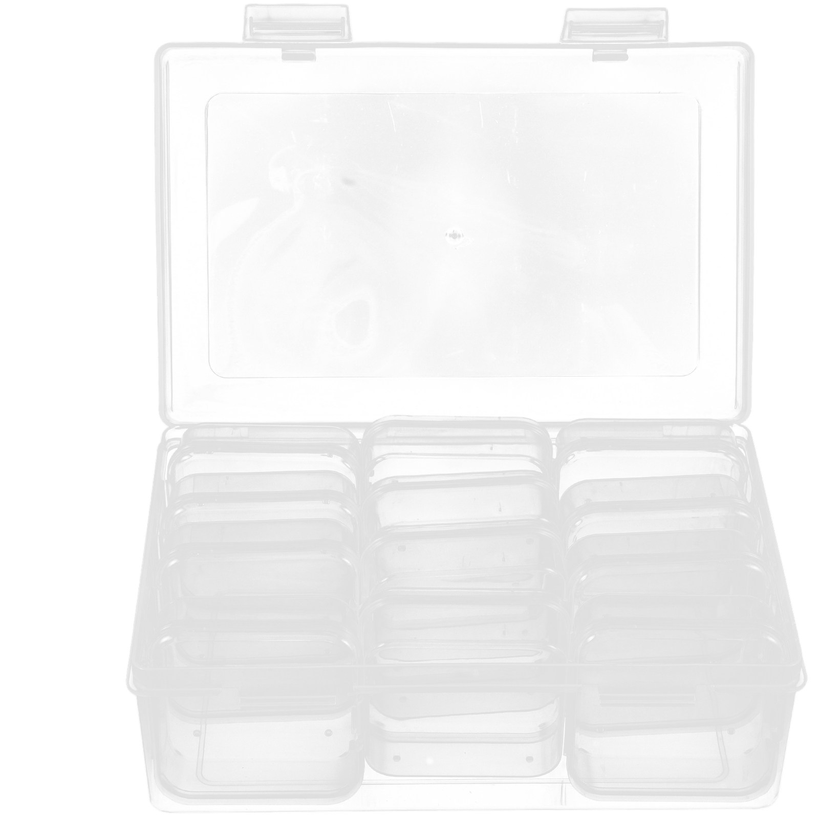 Art Craft Organizer - 12Pcs Clear Plastic 12-Compartment Bead Organizer