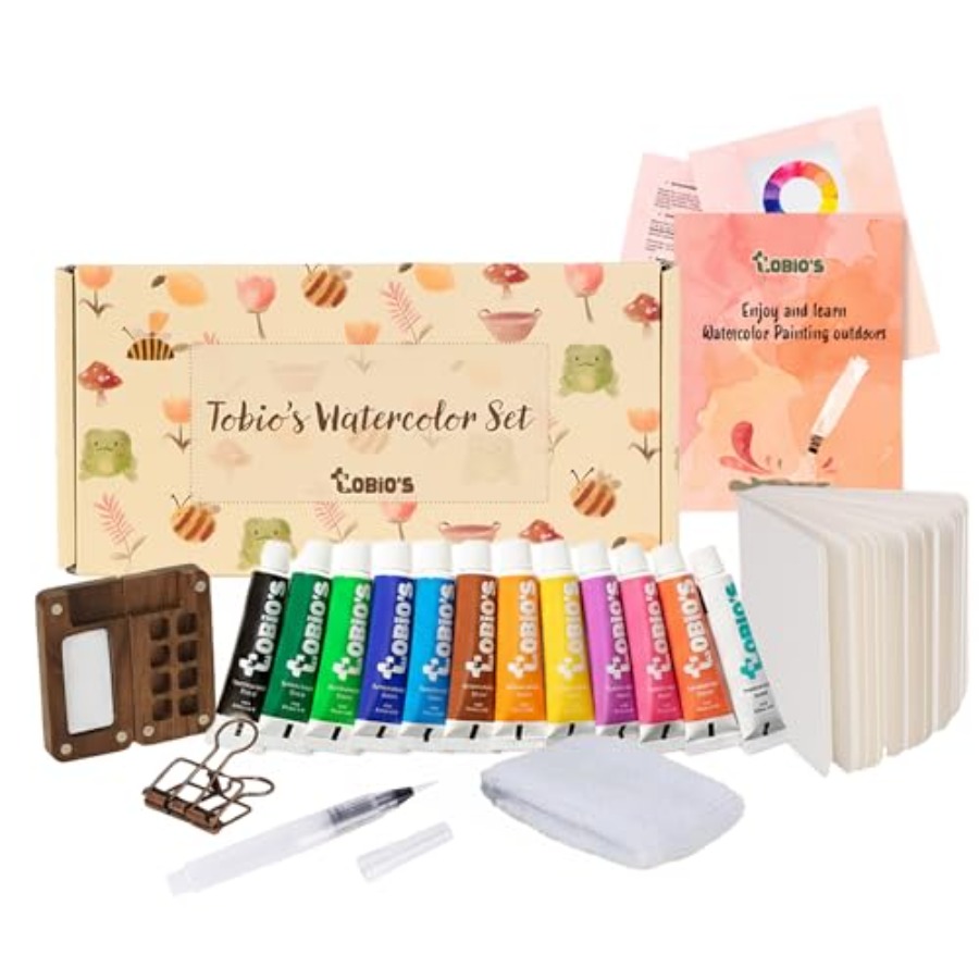 Art & Craft Paper Ideas For Kids - Original Mini Wooden Watercolor Paint Set