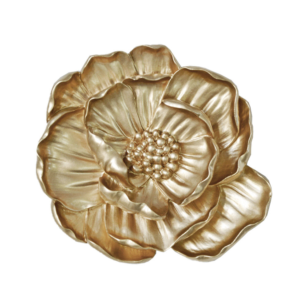 Art Craft Gallery - 1Pcs Golden Flower Wall Art Craft