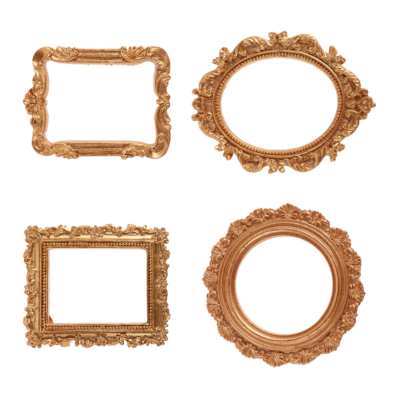 Art Craft Gallery - 4Pcs Vintage Mini Photo Frames Ornate
