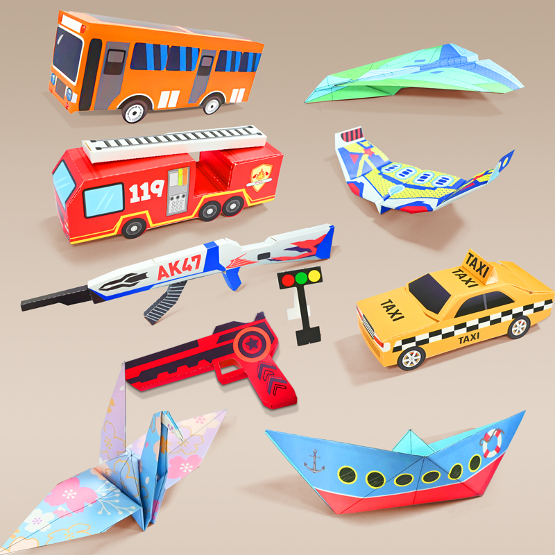 Art Craft Kits For Kids - Montessori Origami Paper Kit 33x22cm DIY