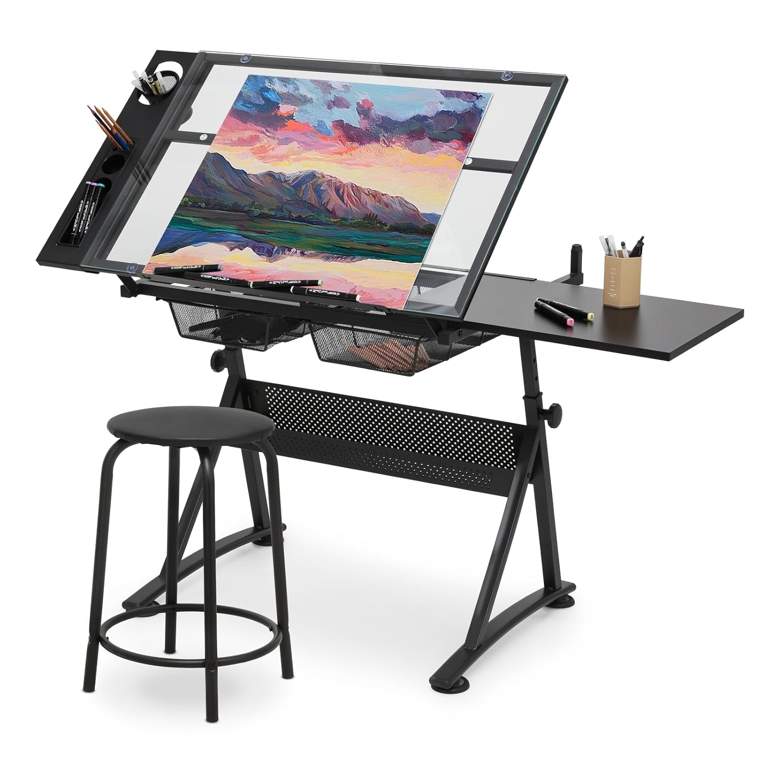 Art & Craft Qatar - Drafting Table with Height Adjustable Glass