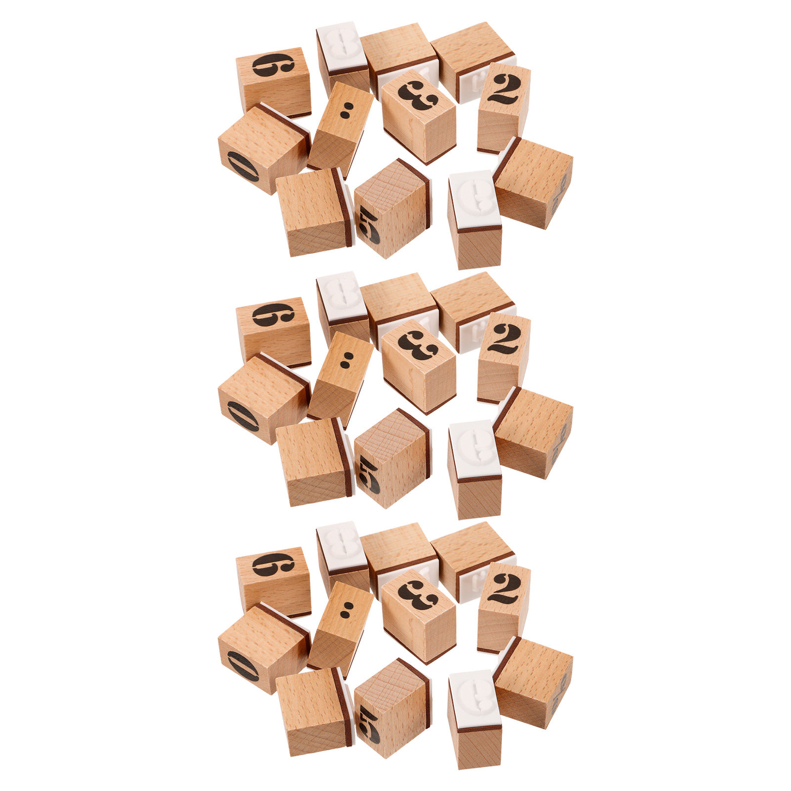 Art Craft Journals - 36Pcs Mini Wooden Number Stamps Set