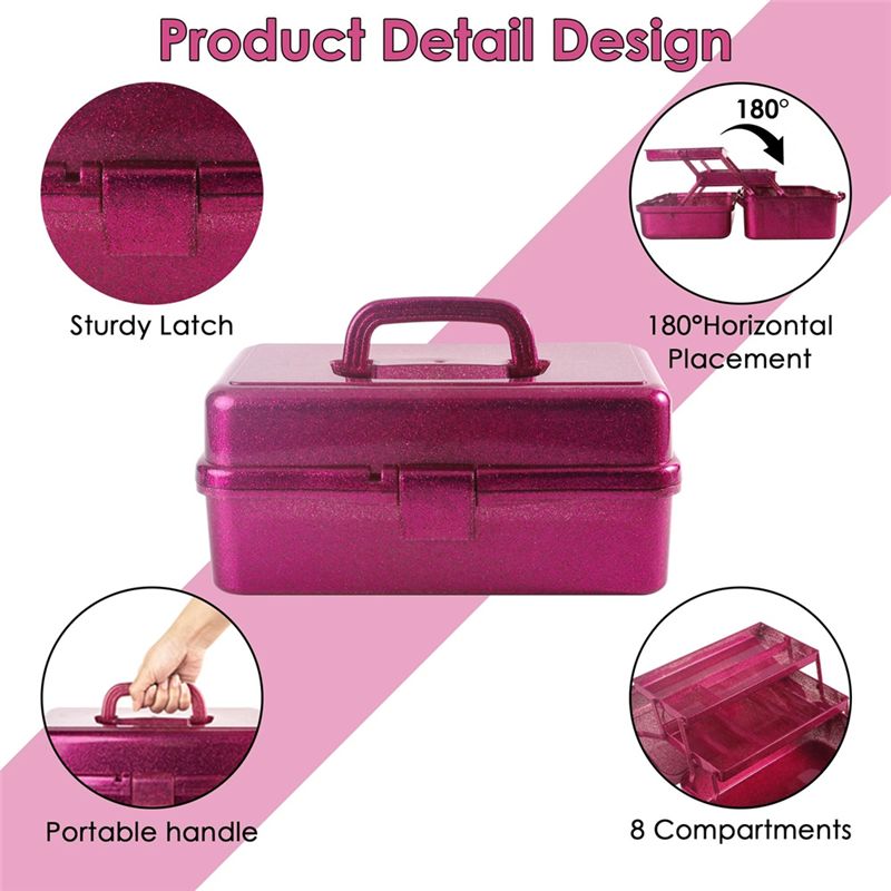 A93Z Glitter Pink & Craft Tool - Art Craft Organizer avis et prix