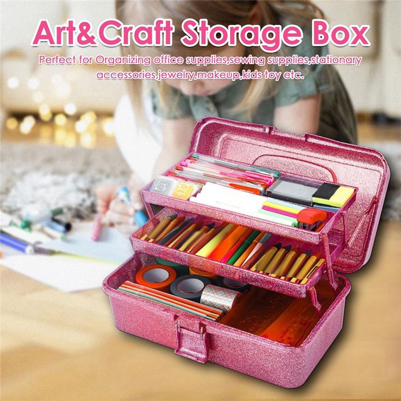 A93Z Glitter Pink & Craft Tool - Art Craft Organizer avis et prix
