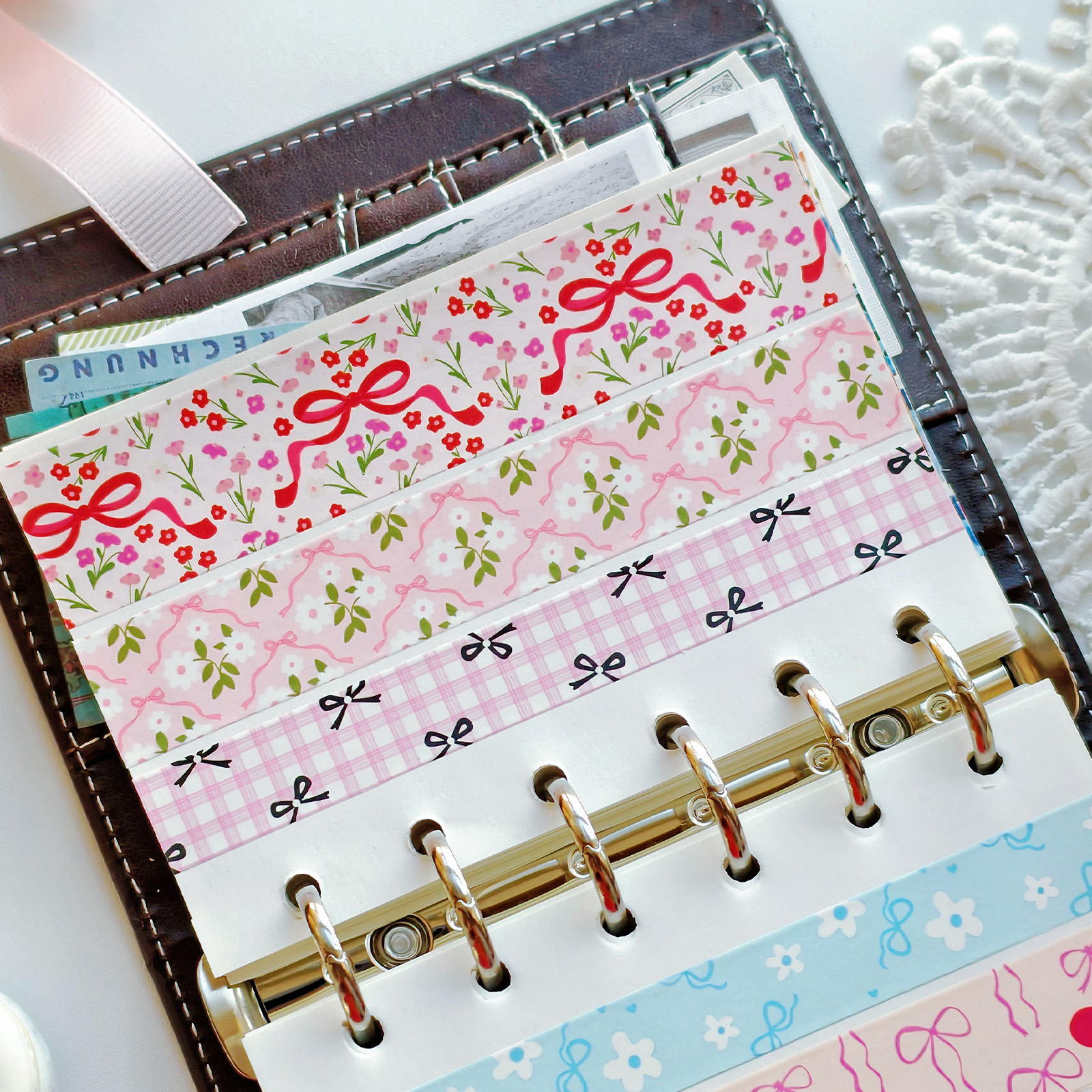 16 Rolls Pink Bow Washi Tapes  - Art Craft Journals avis et prix