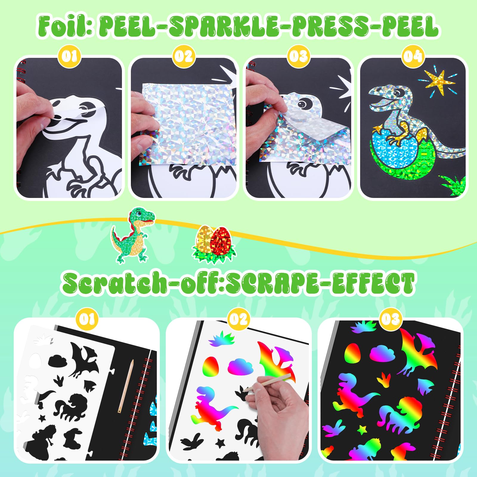 Dinosaur Scratch Art Book for  - Art Craft Kits For Kids avis et prix