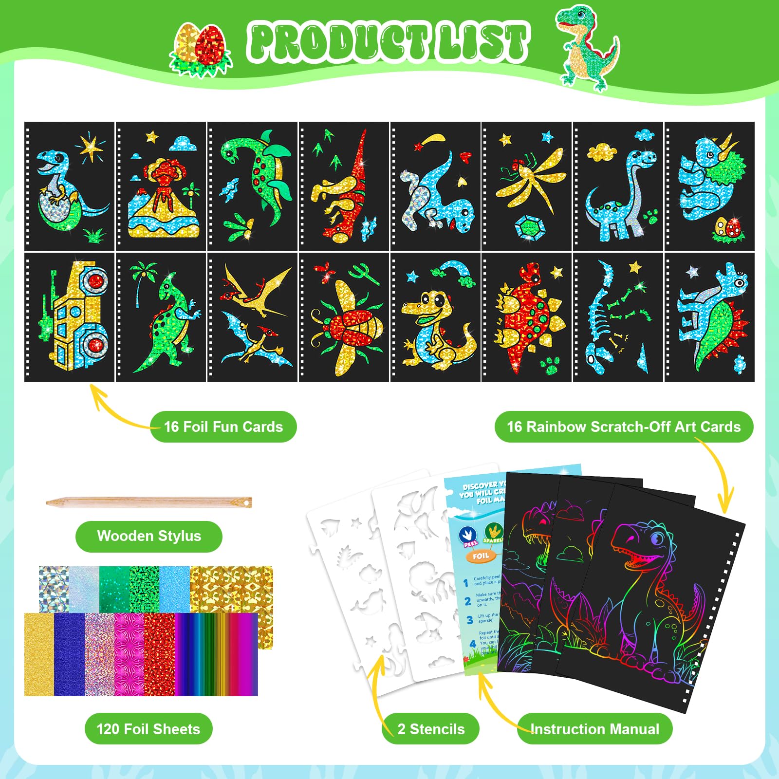 Dinosaur Scratch Art Book for  - Art Craft Kits For Kids avis et prix