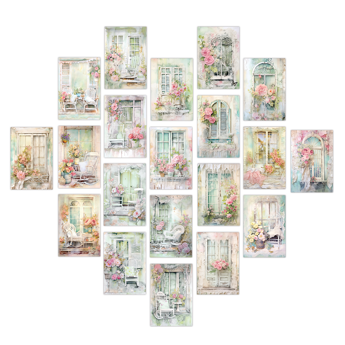 20pcs Vintage Floral Art Colla - Art Craft Gallery avis et prix