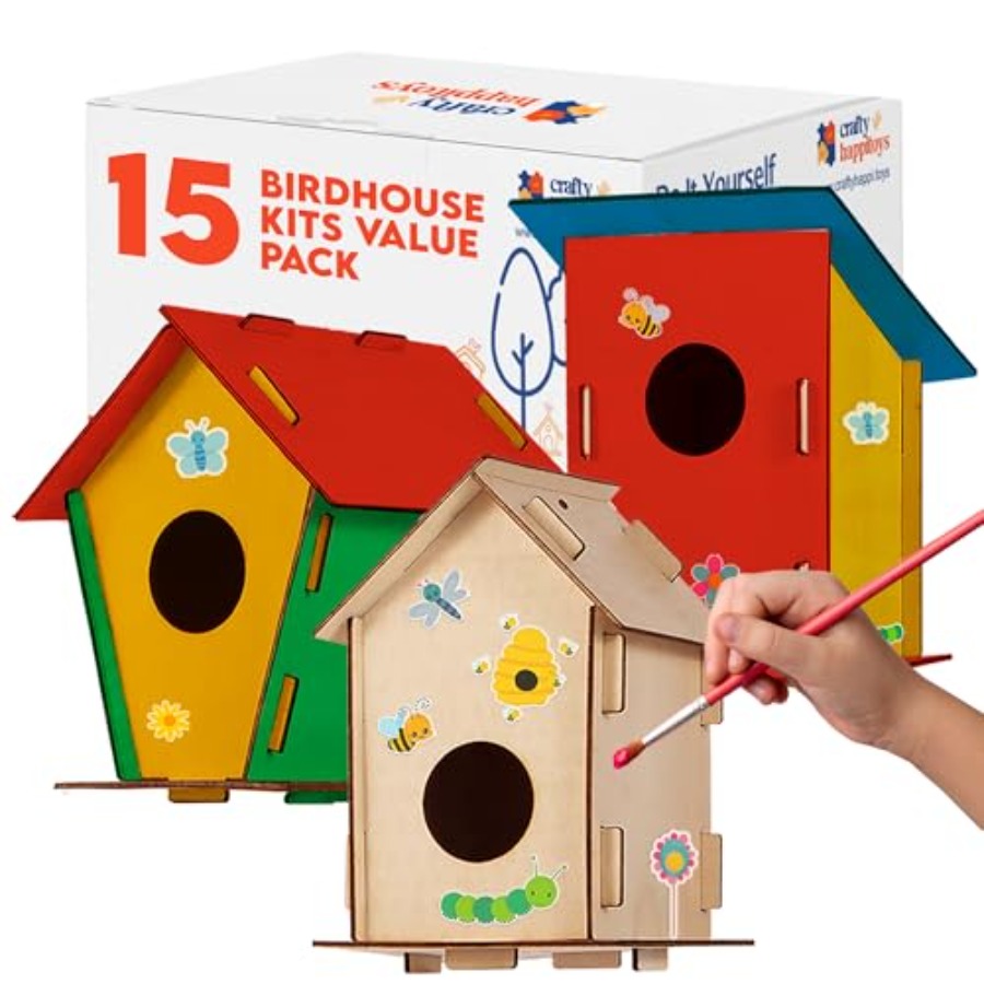 Kit - Unfinished Wood Bird Hou - Art & Craft Paper Ideas For Kids avis et prix