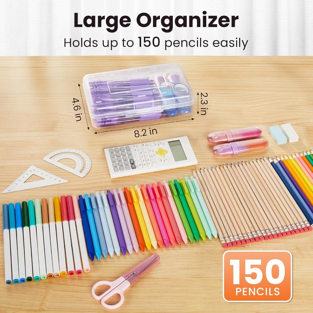6 Pack Plastic Pencil Case Box - Art Craft Organizer avis et prix