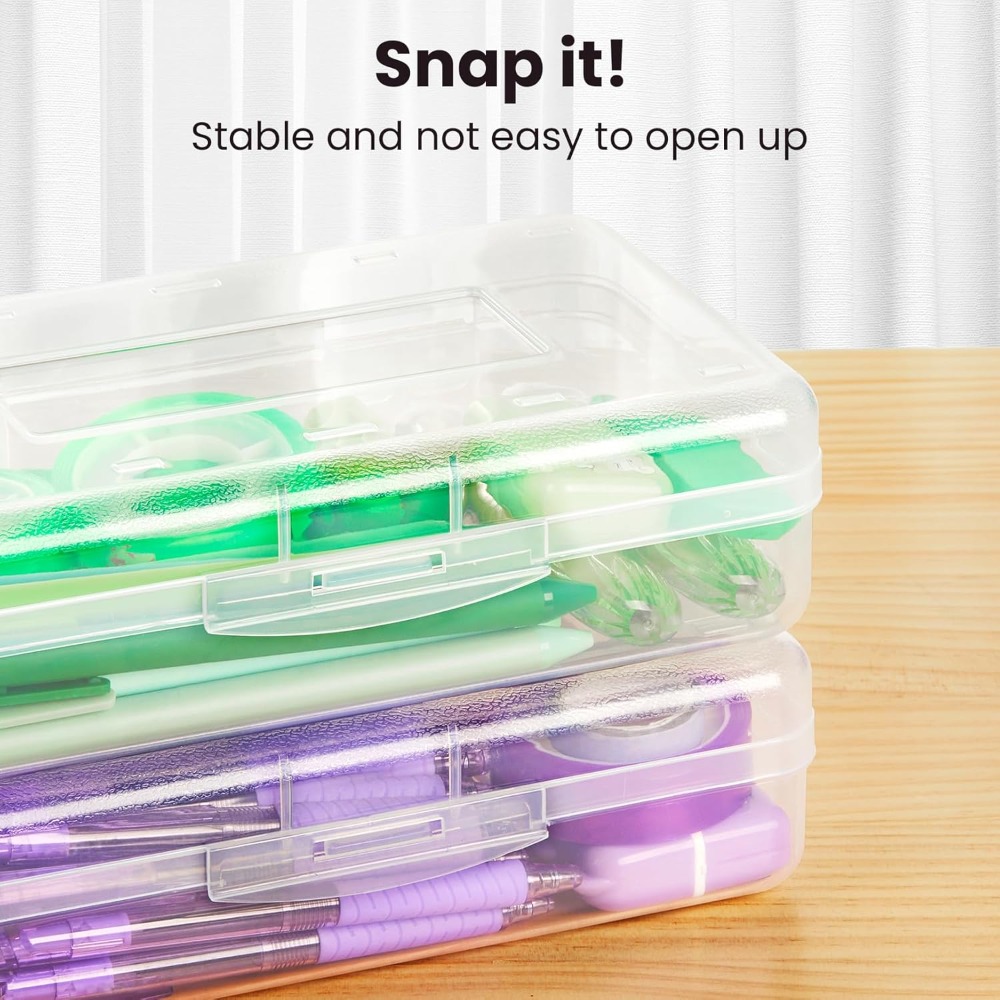 6 Pack Plastic Pencil Case Box - Art Craft Organizer avis et prix