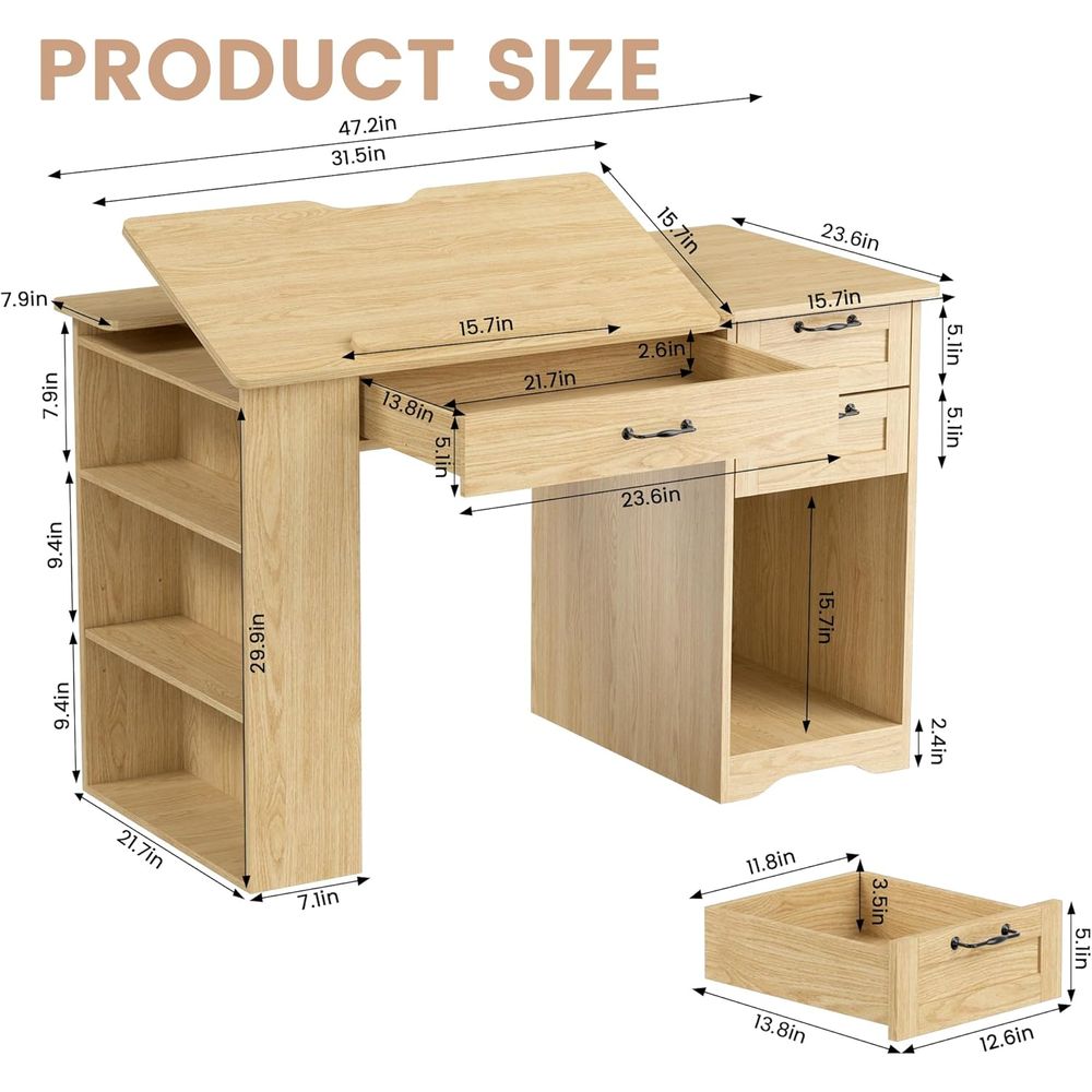 Adjustable Desk with Storage,  - Art & Craft Paper Ideas For Kids avis et prix
