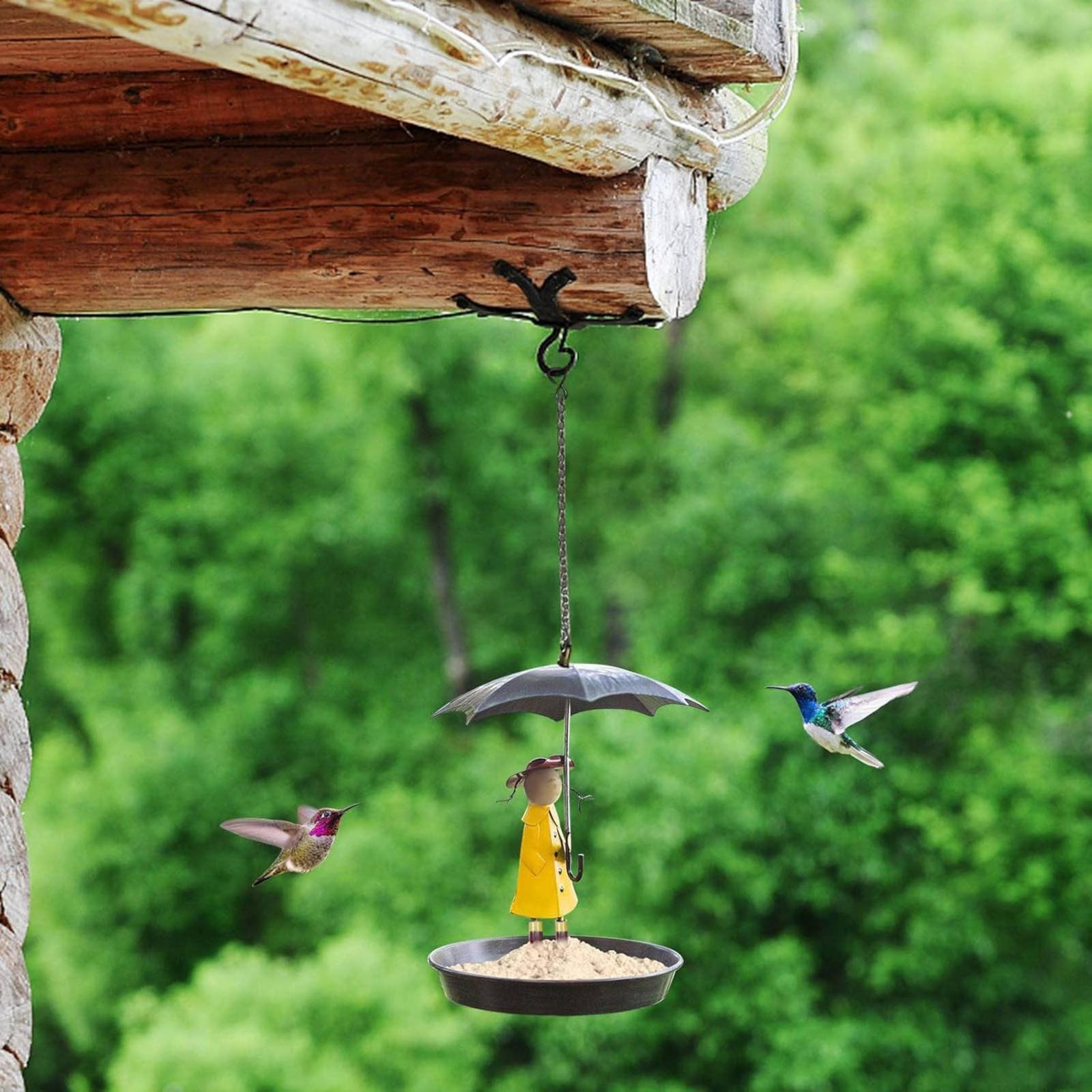 Girl with Umbrella Bird Feeder - Art Craft Umbrella avis et prix