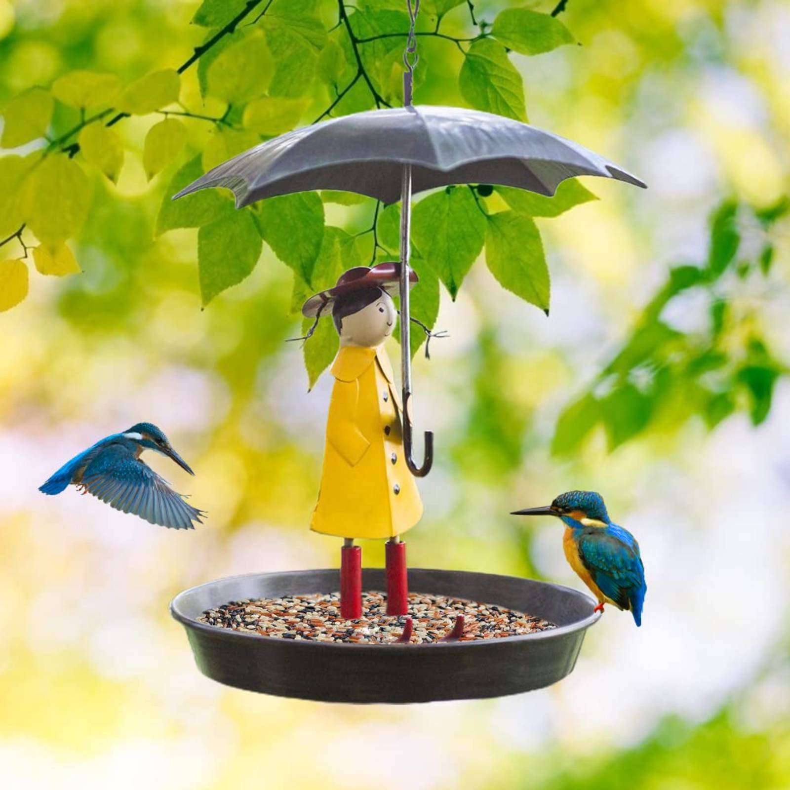 Girl with Umbrella Bird Feeder - Art Craft Umbrella avis et prix