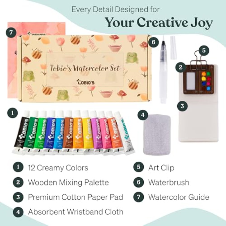 Original Mini Wooden Watercolo - Art & Craft Paper Ideas For Kids avis et prix