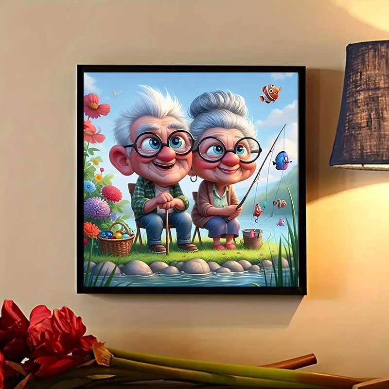 Grandparents Fishing Diamond P - Art Craft Kits For Adults avis et prix