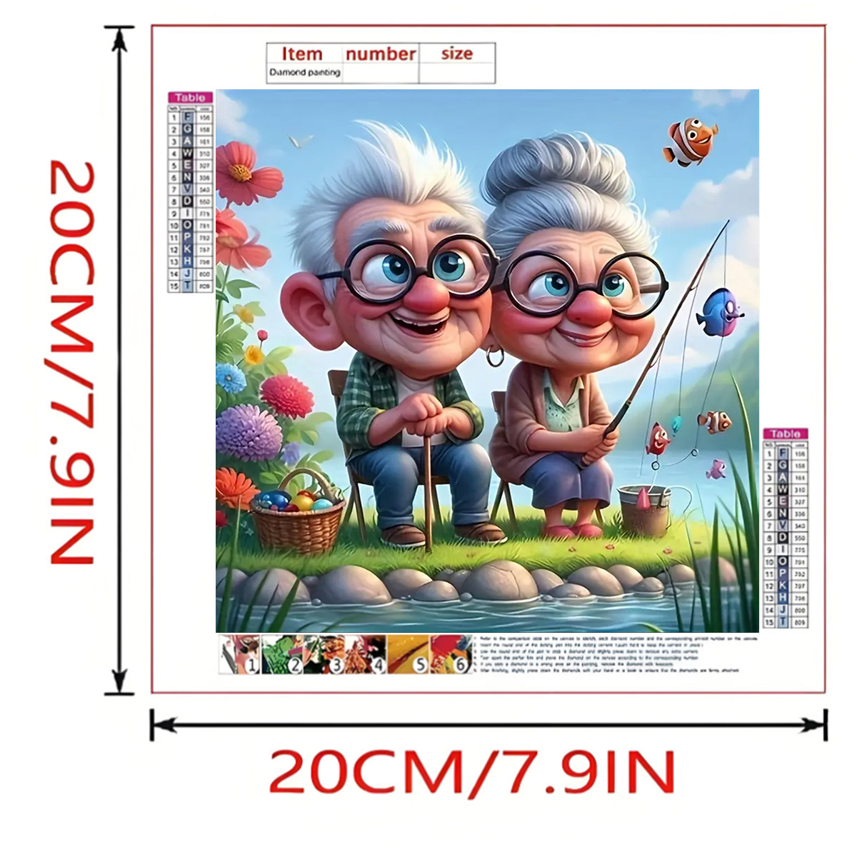Grandparents Fishing Diamond P - Art Craft Kits For Adults avis et prix