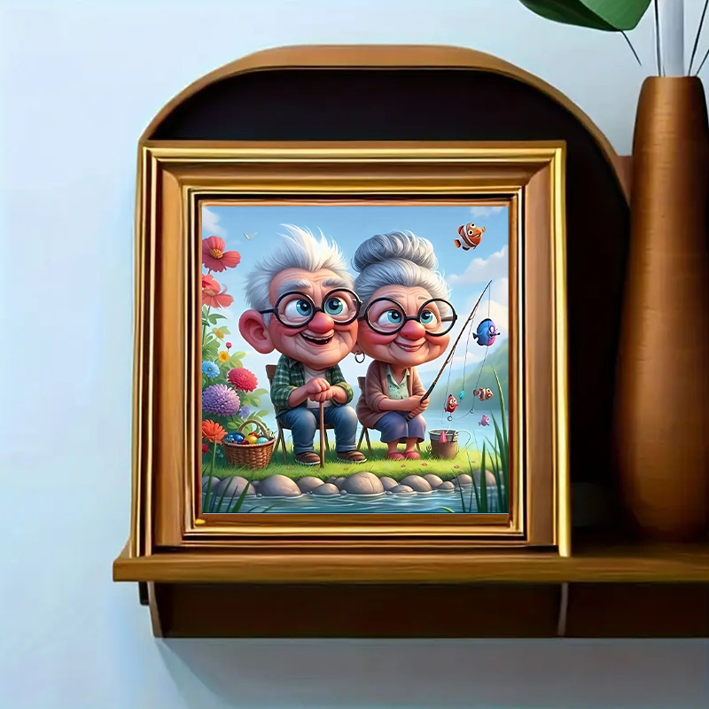 Grandparents Fishing Diamond P - Art Craft Kits For Adults avis et prix