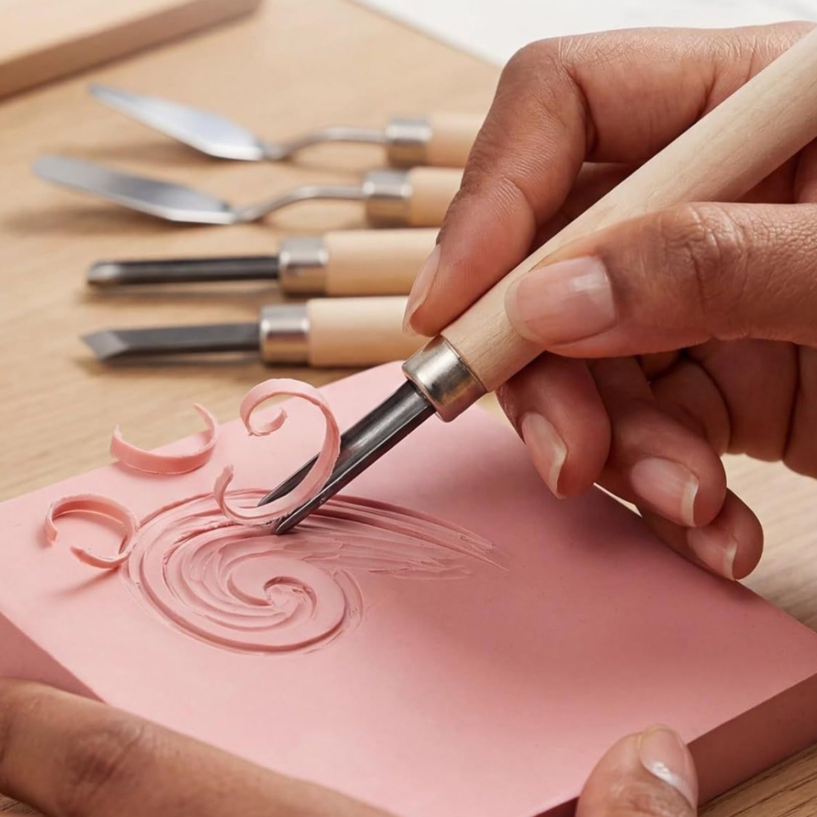 9 Pieces Linoleum Carving Kit  - Linocut Carving Tool avis et prix