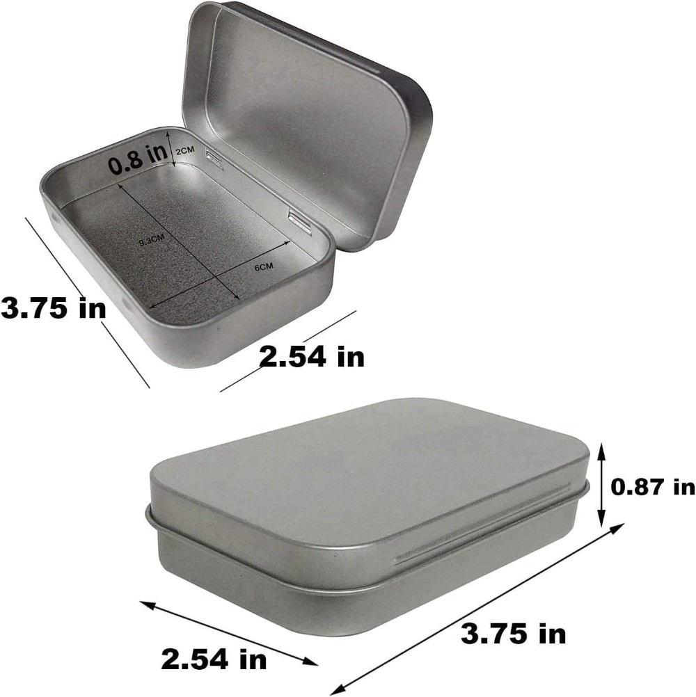 6Pcs Small Hinged Tin Boxes, M - Art Craft Organizer avis et prix