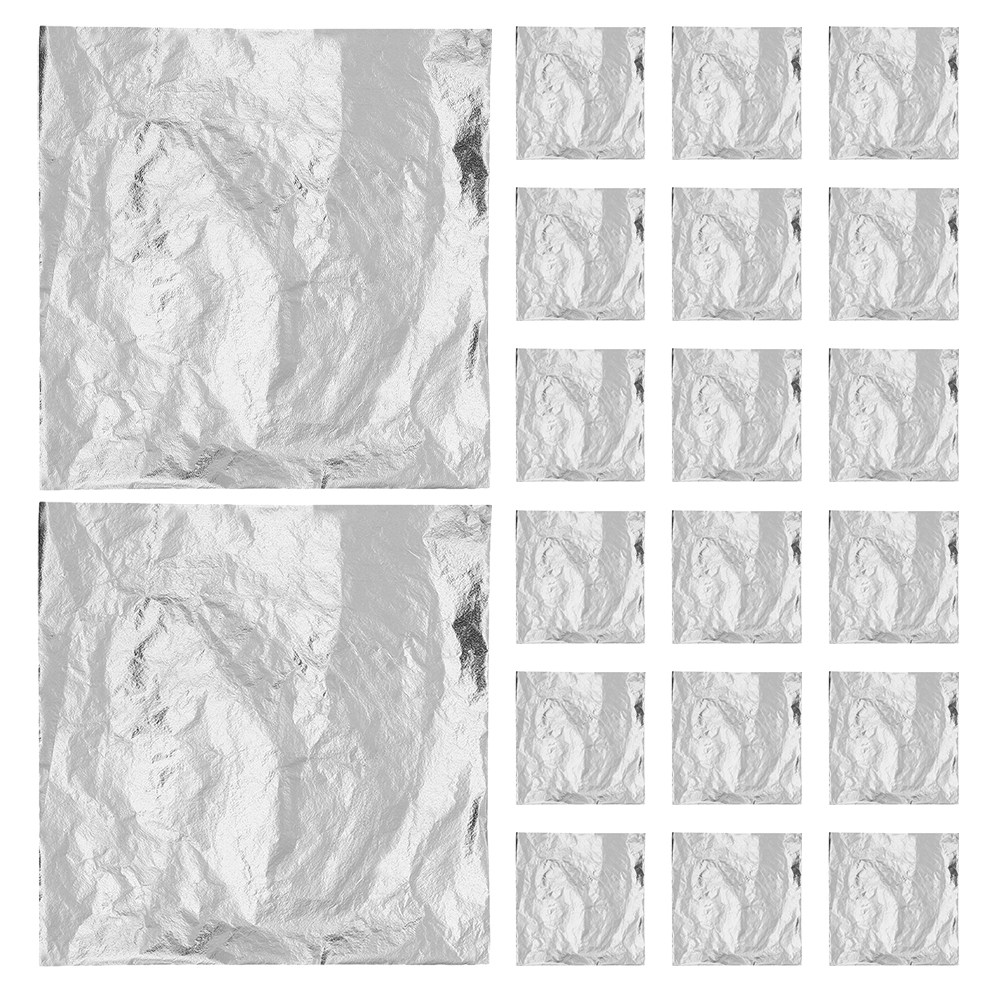100Pcs Silver Foil Paper Sheet - Art Craft With Leaves avis et prix