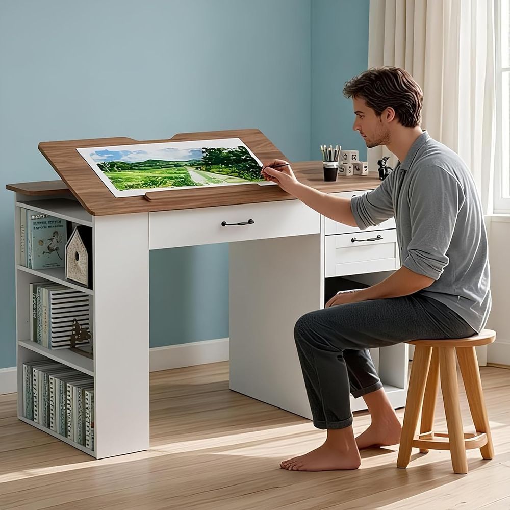 Adjustable Desk with Storage a - Art & Craft Paper Ideas For Kids avis et prix