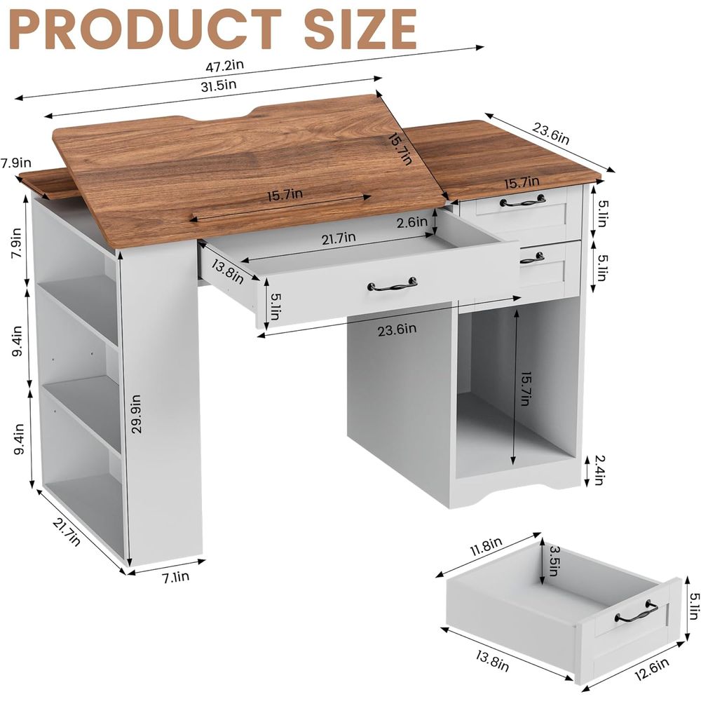Adjustable Desk with Storage a - Art & Craft Paper Ideas For Kids avis et prix