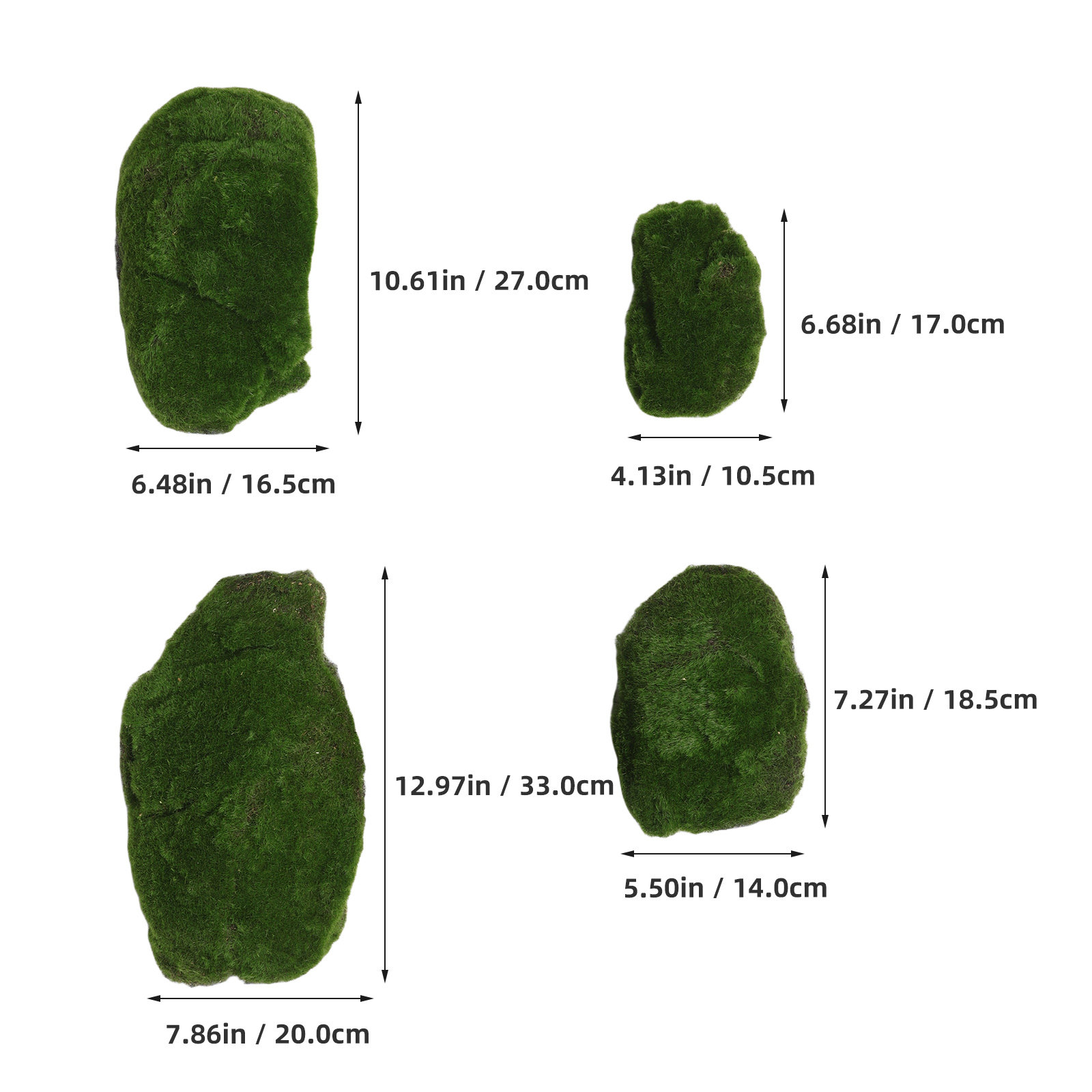 4Pcs Artificial Faux Moss Ston - Art Craft With Leaves avis et prix