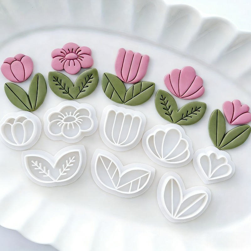 8Pcs Floral Leaf Polymer Clay  - Art Craft With Leaves avis et prix