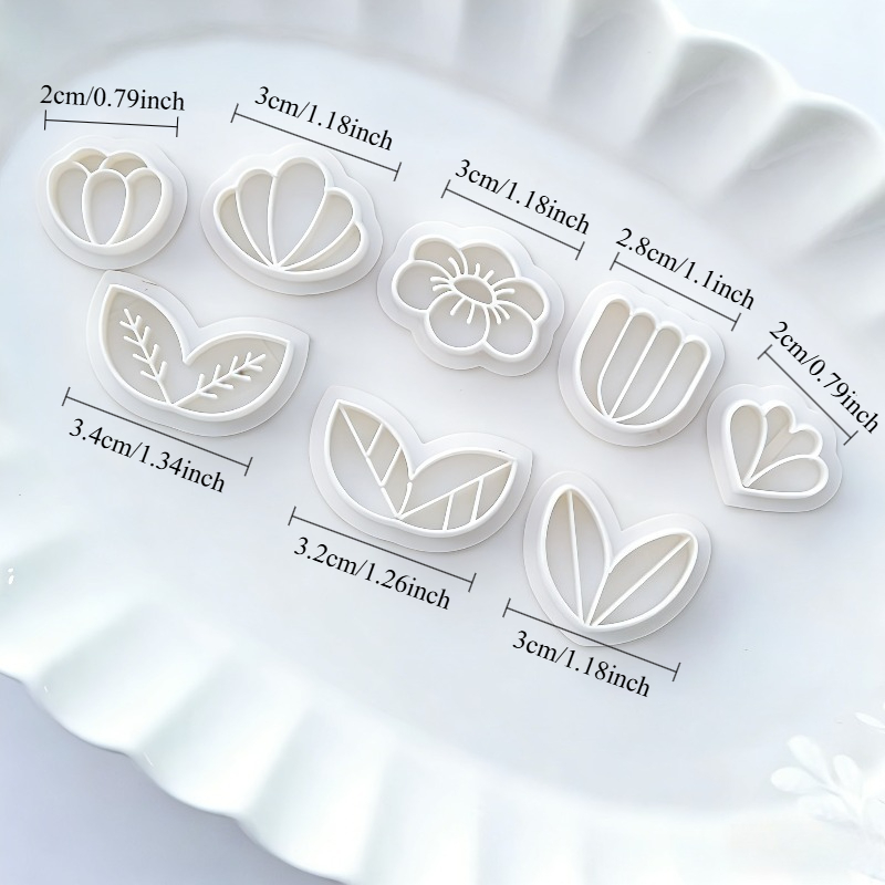 8Pcs Floral Leaf Polymer Clay  - Art Craft With Leaves avis et prix