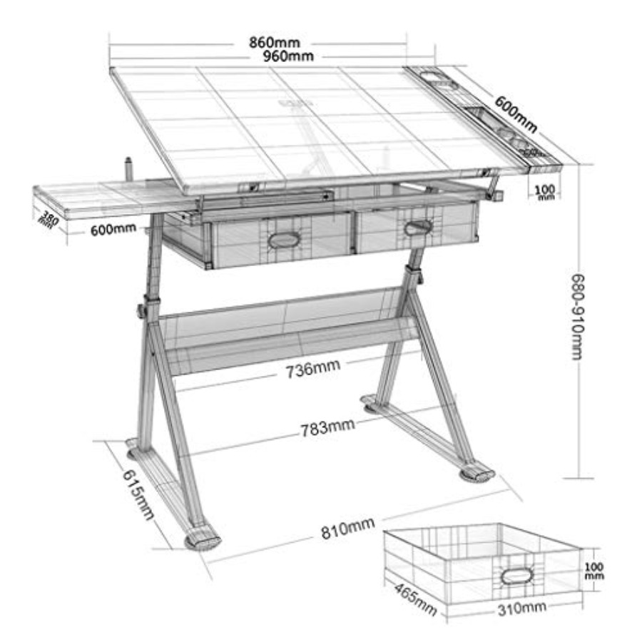 Drafting Table with Storage He - Art & Craft Paper Ideas For Kids avis et prix