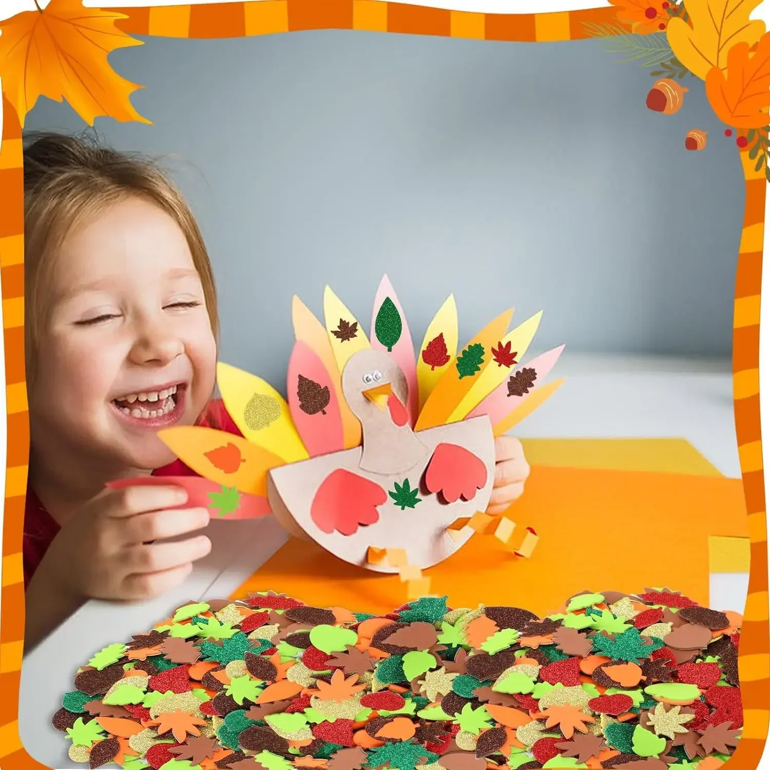 Thanksgiving, Fall Craft Kit F - Art Craft With Leaves avis et prix
