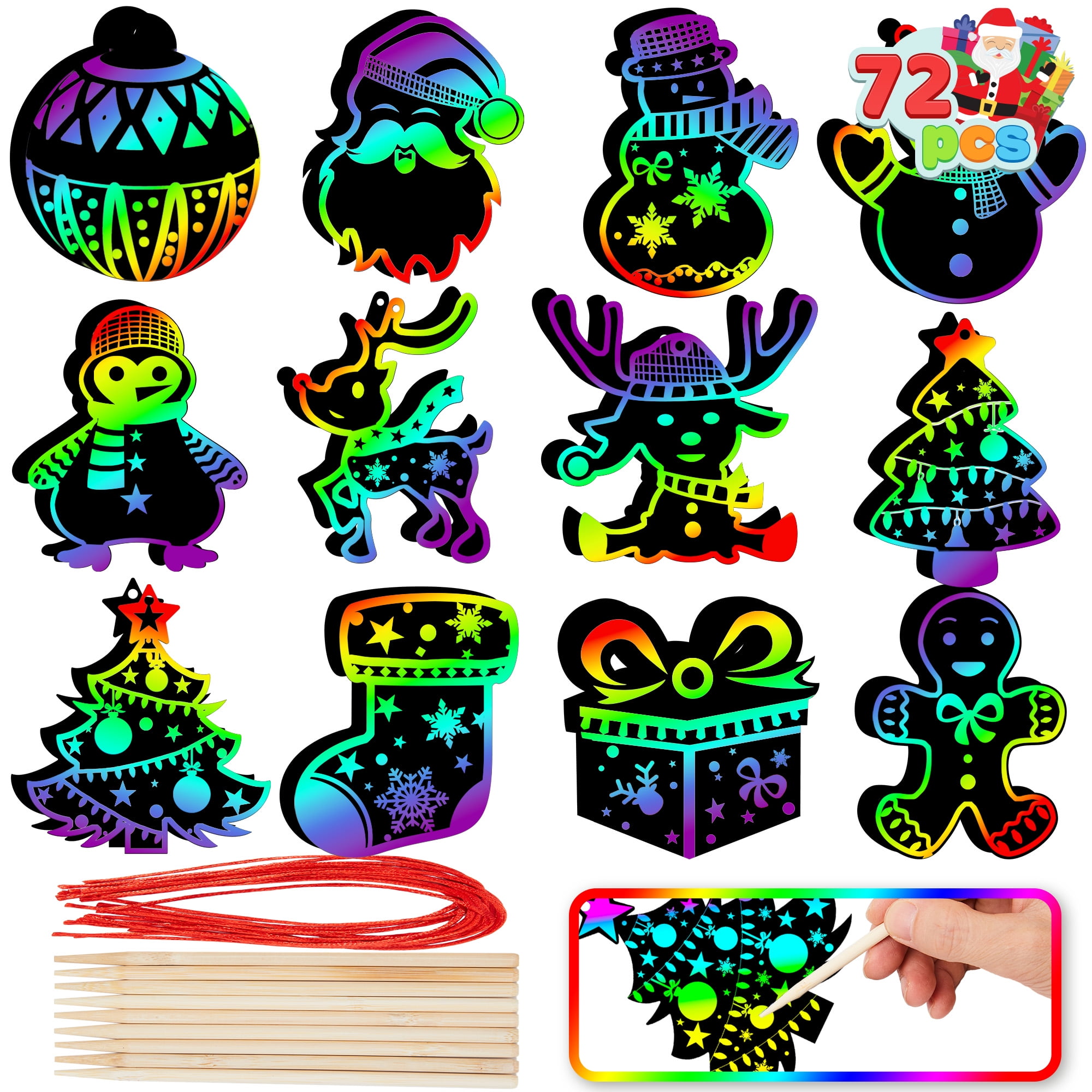 Joyfy 72 Pcs Christmas Scratch - Art Craft Kits For Kids avis et prix