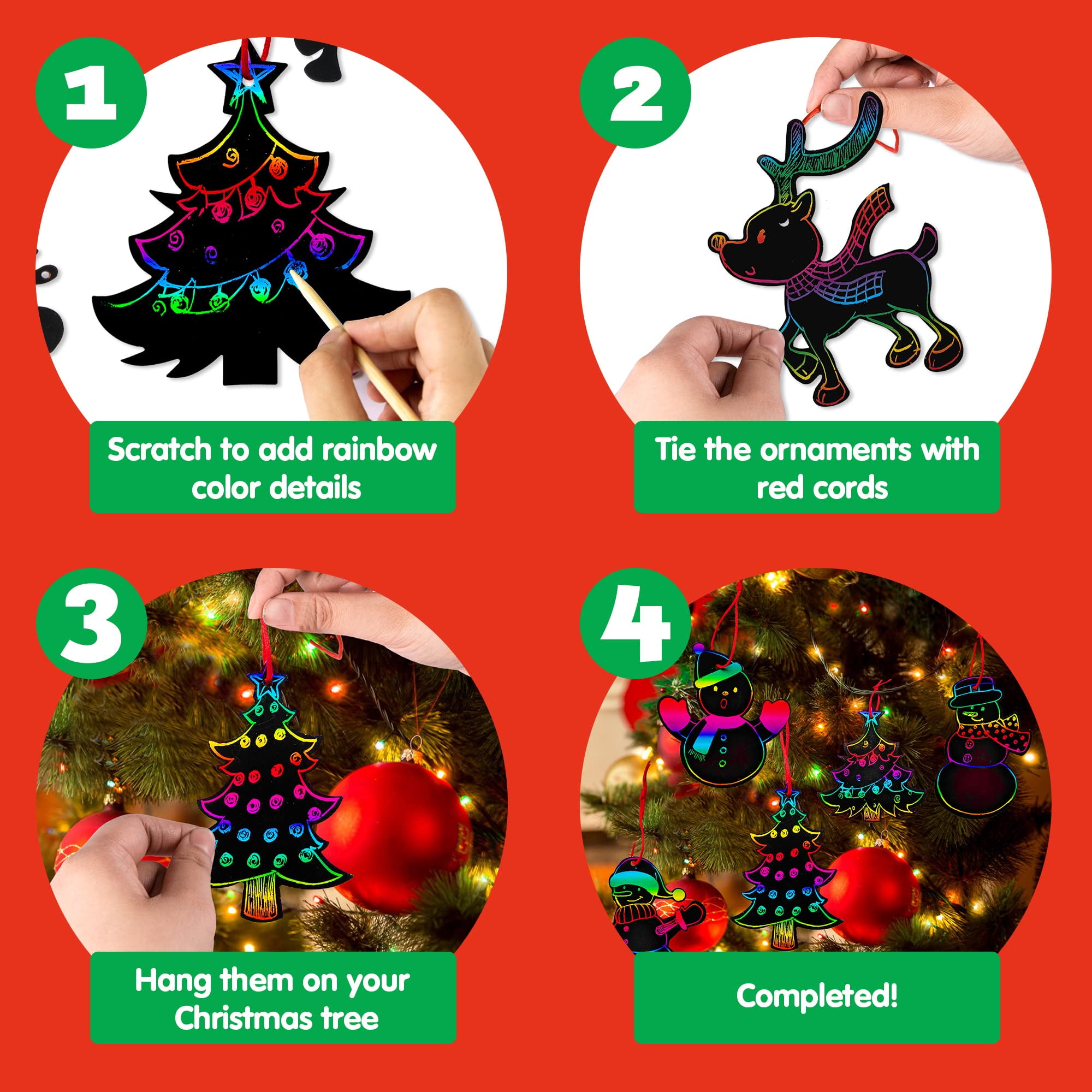 Joyfy 72 Pcs Christmas Scratch - Art Craft Kits For Kids avis et prix