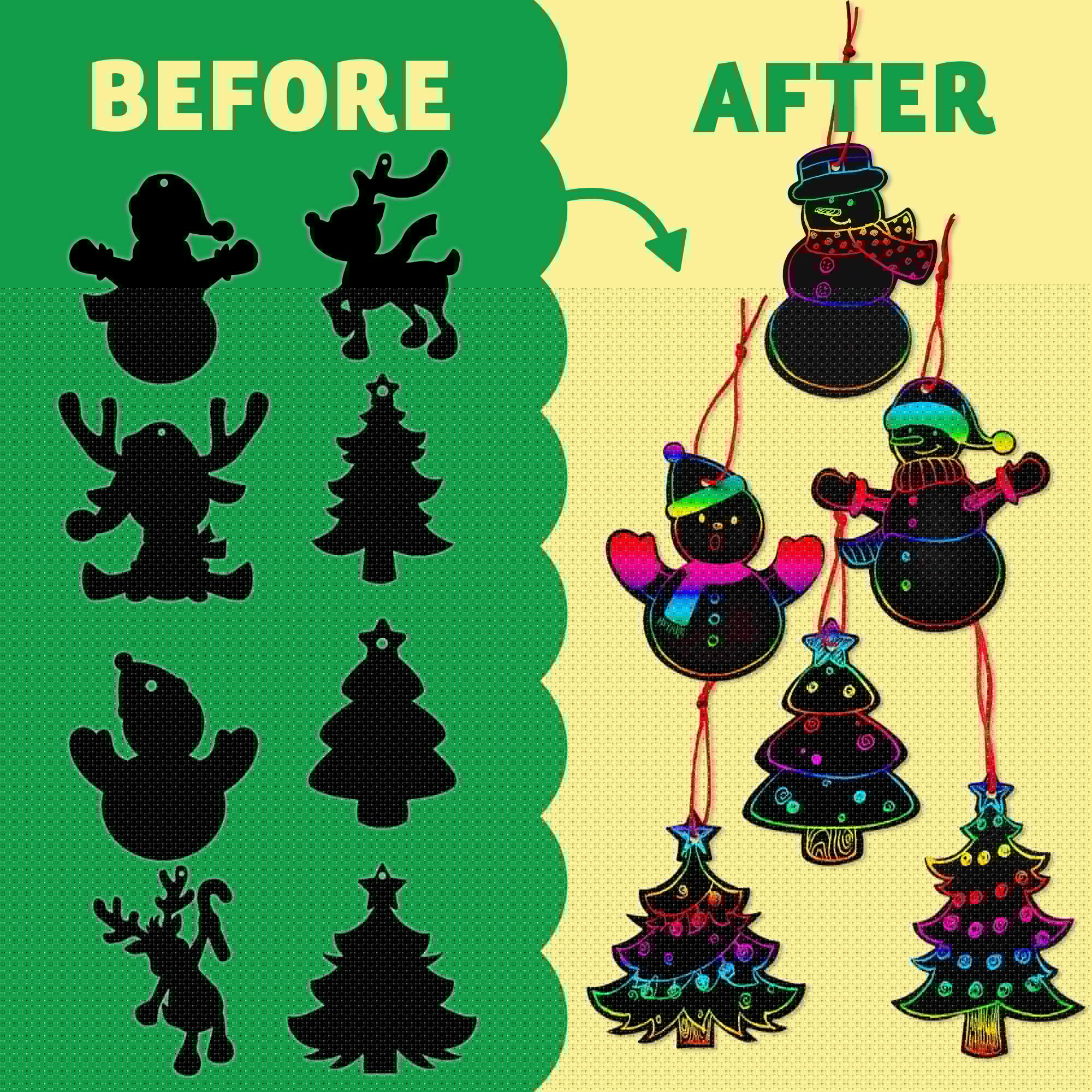 Joyfy 72 Pcs Christmas Scratch - Art Craft Kits For Kids avis et prix