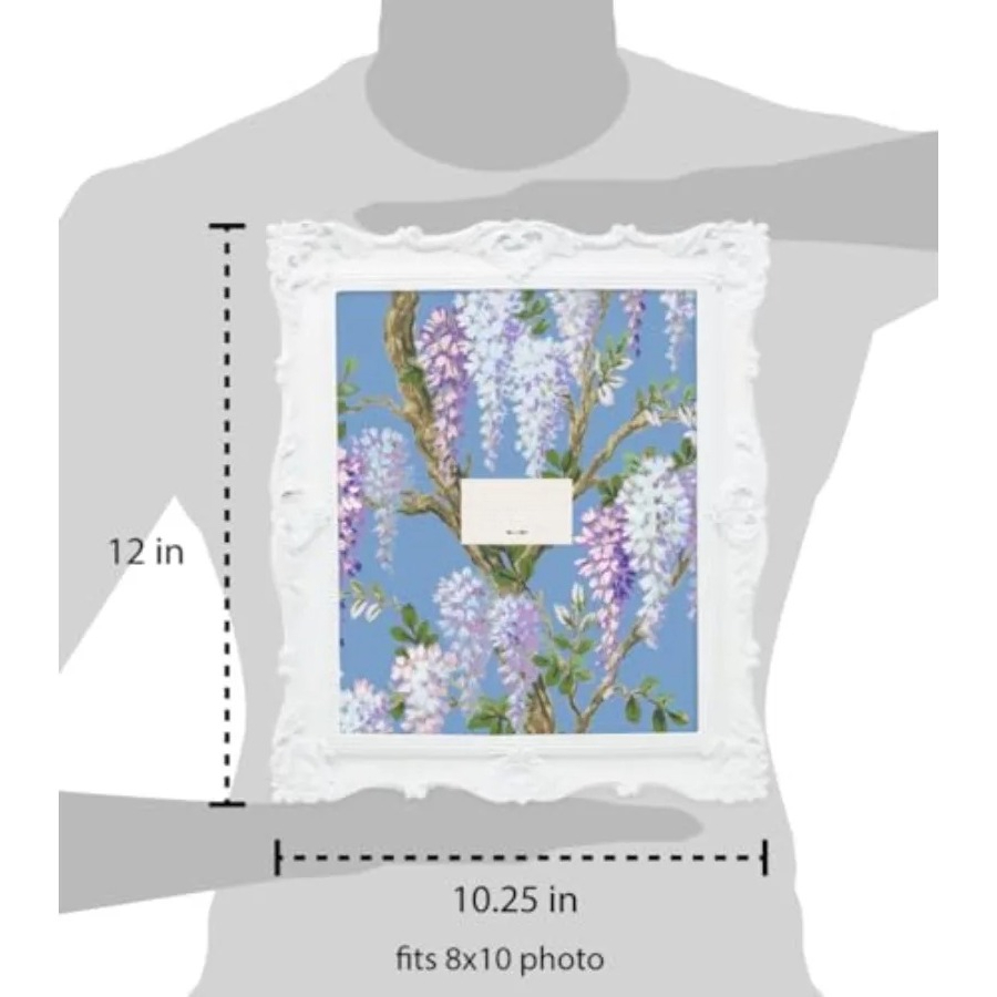 8x10 White Ornate Textured Han - Art Craft Gallery avis et prix