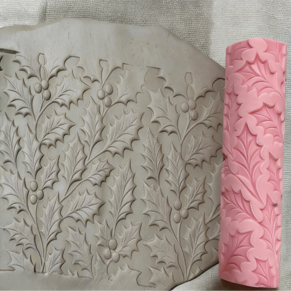 Winter Holly Leaf Clay Relief  - Art Craft Winter avis et prix