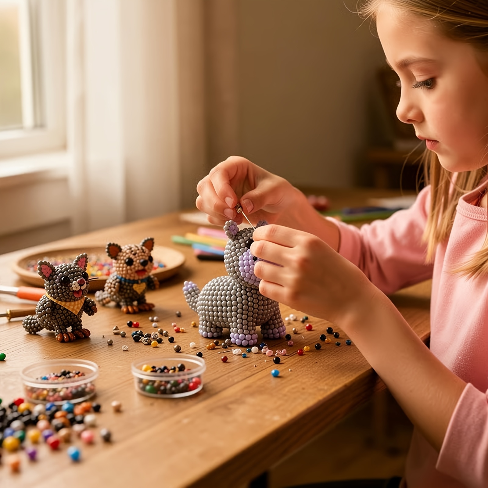 2026 Mini 3D Beaded Animal Set - Art Craft Kits For Adults avis et prix