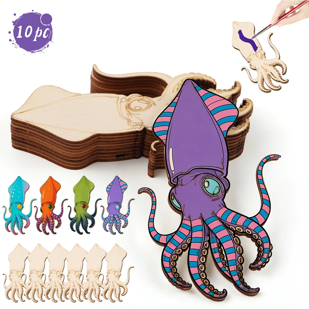 10pcs/set Unfinished Wood Craf - Art & Craft Paper Ideas For Kids avis et prix