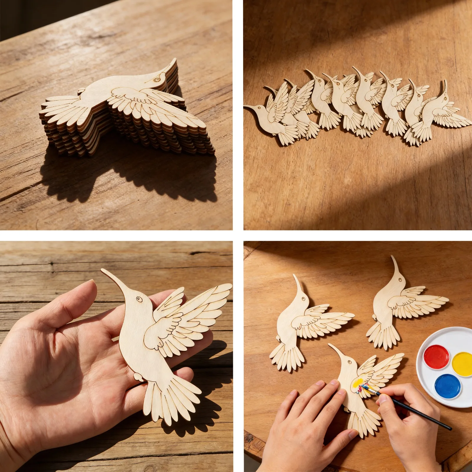 10pcs Unfinished Wood Animal B - Art & Craft Paper Ideas For Kids avis et prix