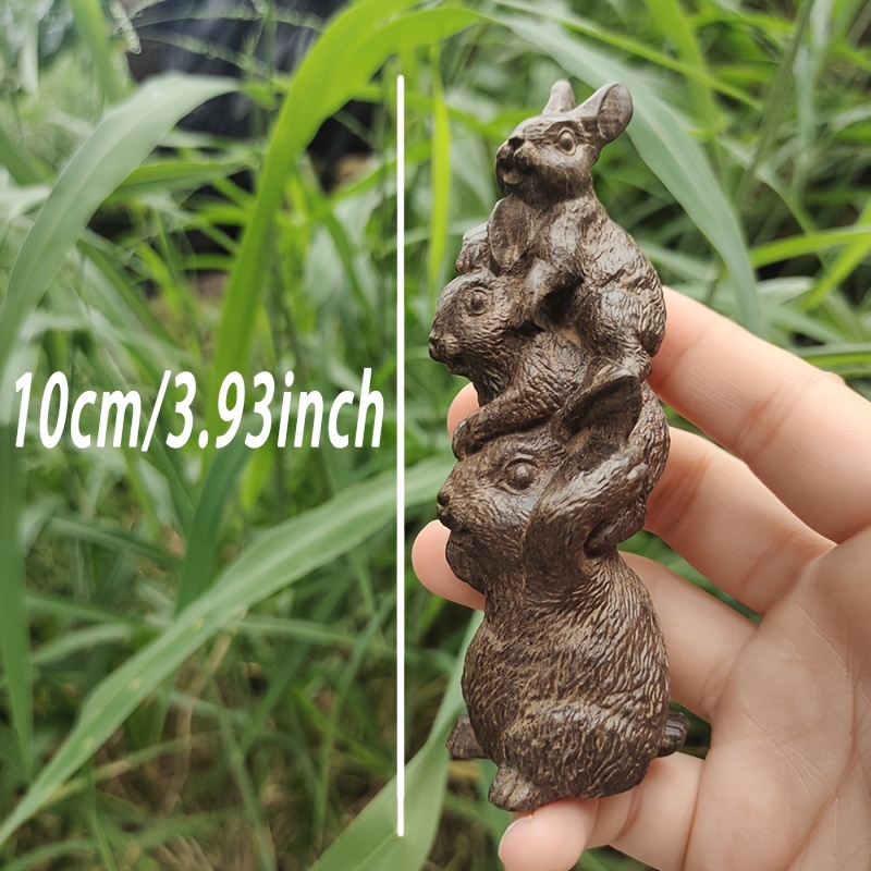 Wooden Three Rabbits Stacking  - Art Craft Winter avis et prix