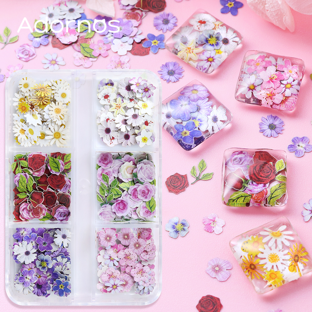 6 Grids Flowers Wood Pulp Chip - Art Craft With Leaves avis et prix