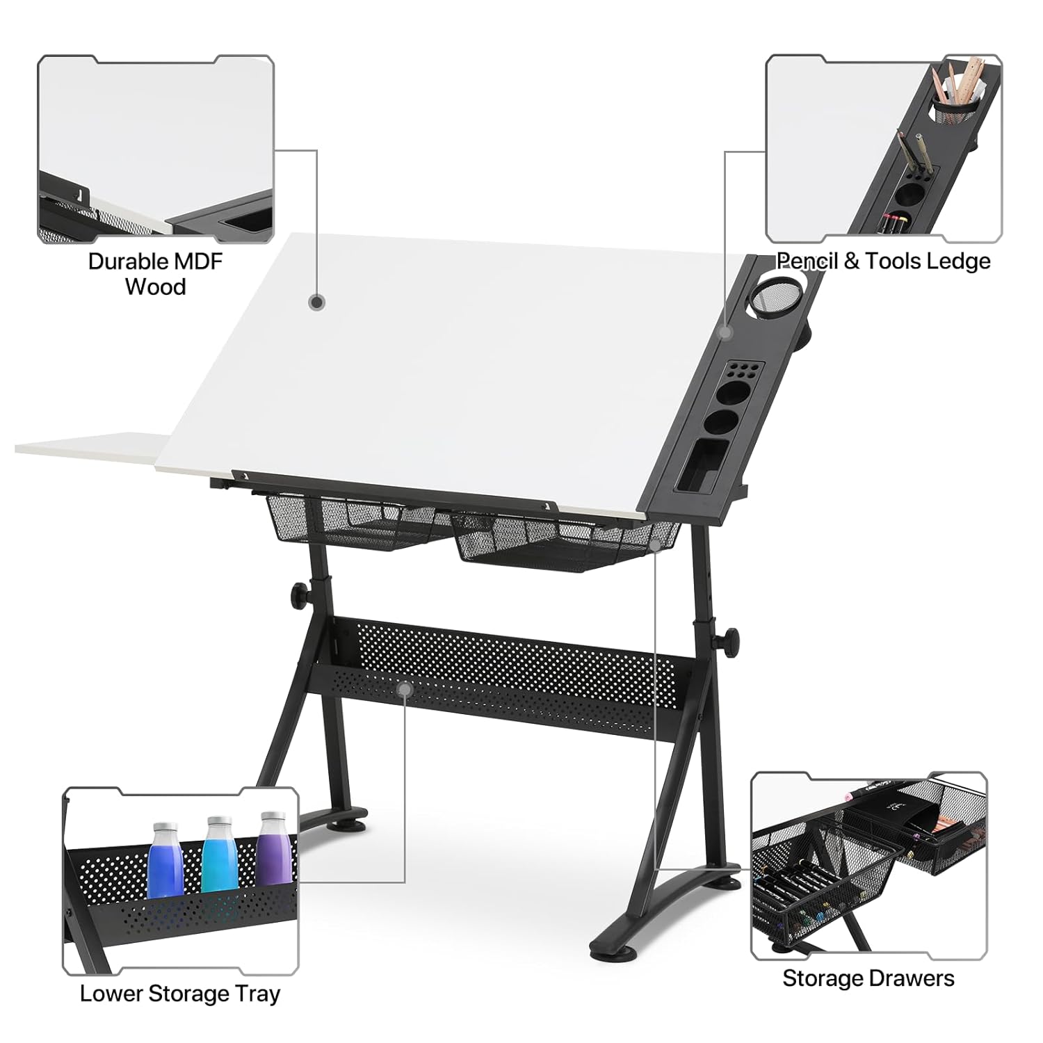 Adjustable Drafting Desk with  - Art & Craft Paper Ideas For Kids avis et prix
