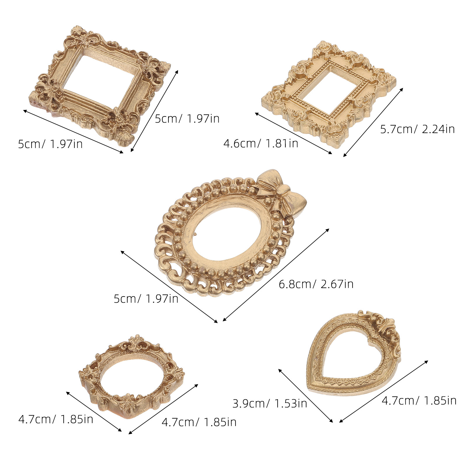 10Pcs Vintage Mini Gold Frames - Art Craft Gallery avis et prix