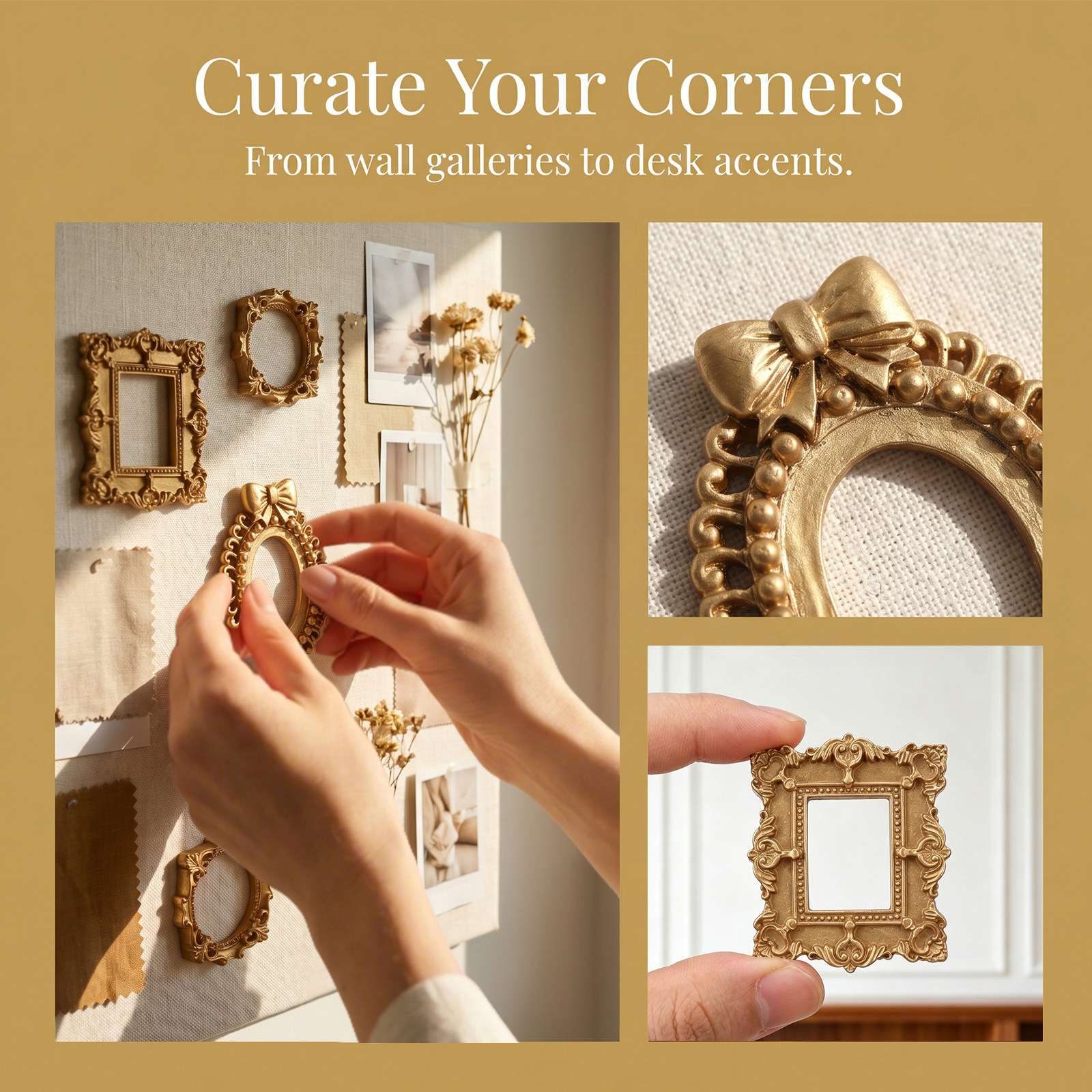 10Pcs Vintage Mini Gold Frames - Art Craft Gallery avis et prix
