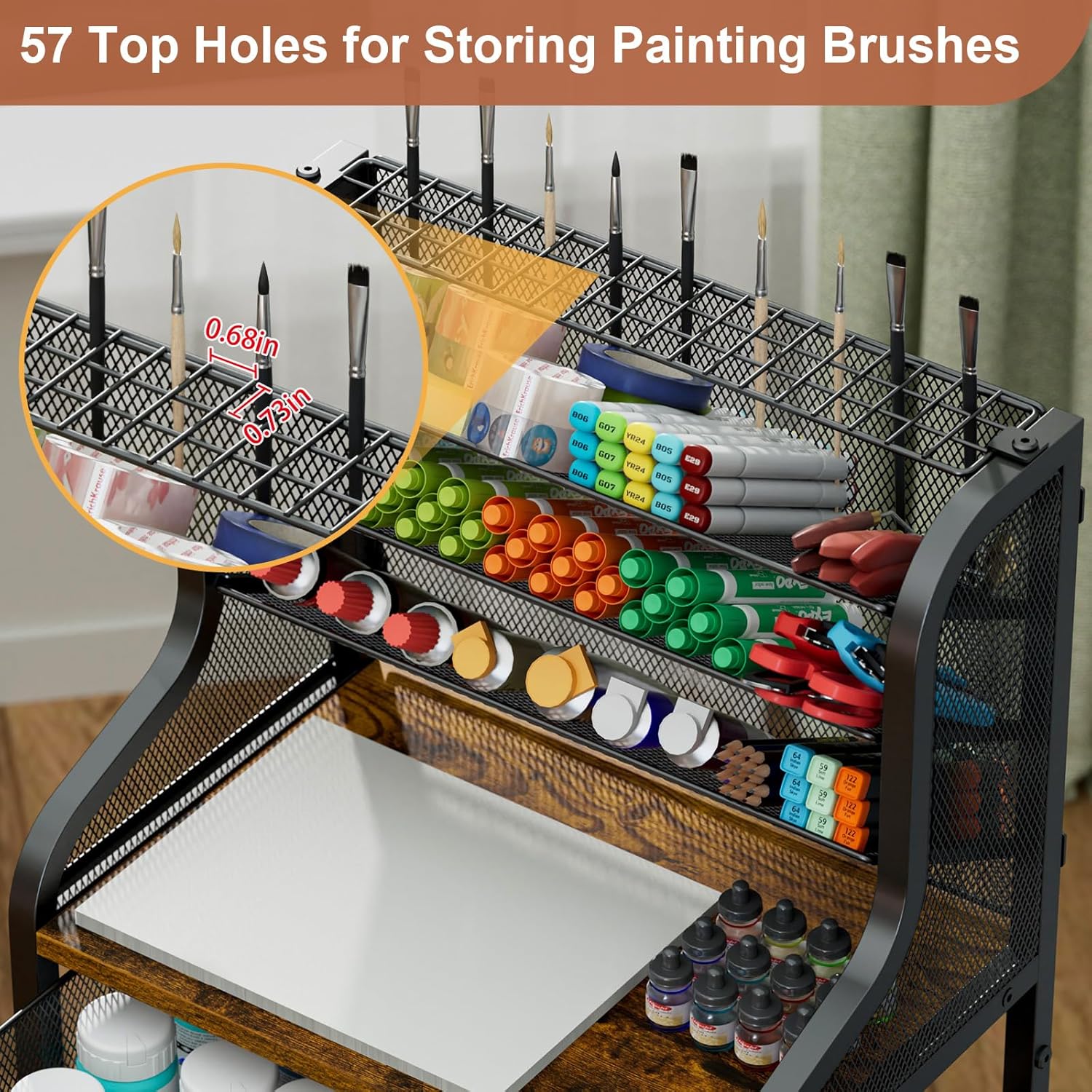7-Tier Rolling Utility Cart wi - Art Craft Organizer avis et prix